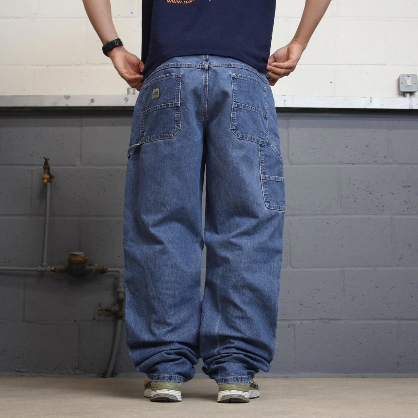 Baggy Lee carpenter jeans W40L36 blue cargo skate style jeans