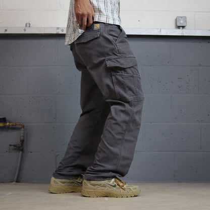 Vintage Carhartt cargo pants y2k relaxed grey Straight leg 100% cotton skater style workwear
