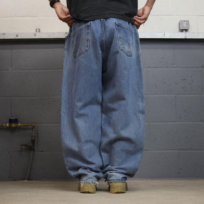 Levi’s baggy jeans 560 y2k blue Loose wide leg denim pants red tab logo
