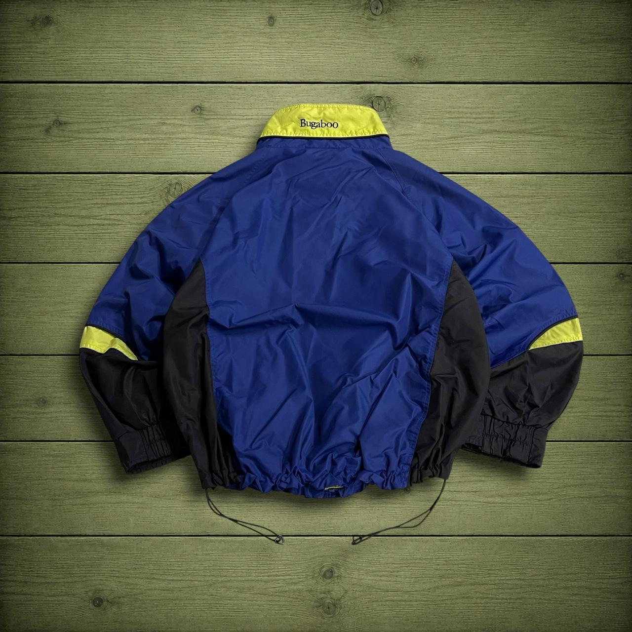 Columbia windbreaker tech jacket y2k women's navy black retro colour block paneled technical coat