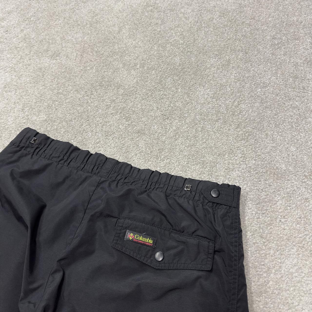 Columbia y2k hiking utility tech pants black medium Waterproof loose outdoors pants