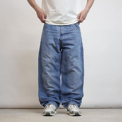 Baggy Ruff Ryders jeans W36L32 blue loose fit denim embroidered design 90s y2k style skater jeans
