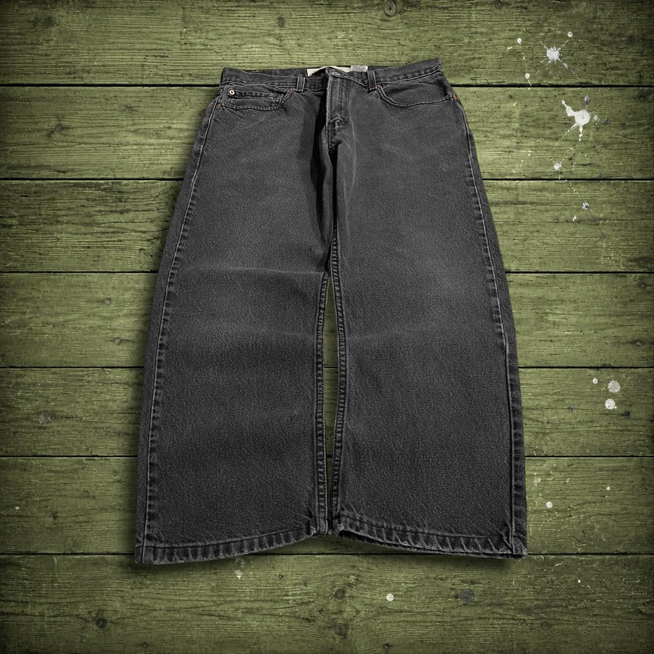 Levi's 505 straight fit jeans y2k black Regular straight leg denim pants red tab logo