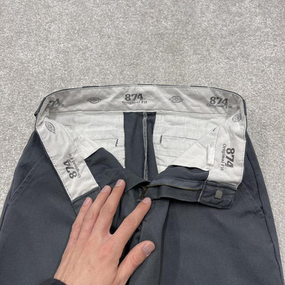 Y2k Dickies 874 work pants grey W27L28 Straight leg chino style workwear skater trousers