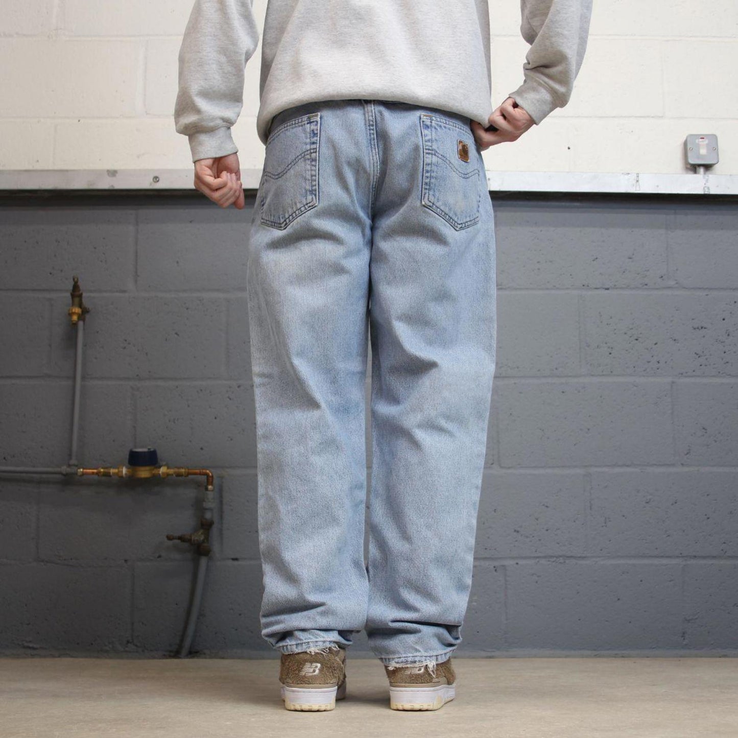 Vintage Y2K Carhartt denim jeans blue Loose straight leg skate style workwear pants