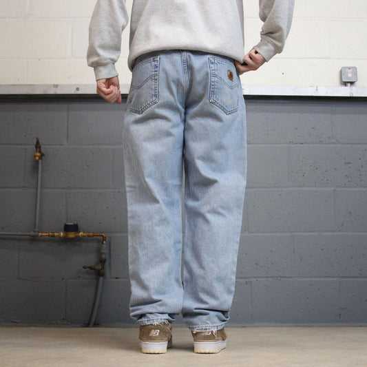 Vintage Y2K Carhartt denim jeans blue Loose straight leg skate style workwear pants