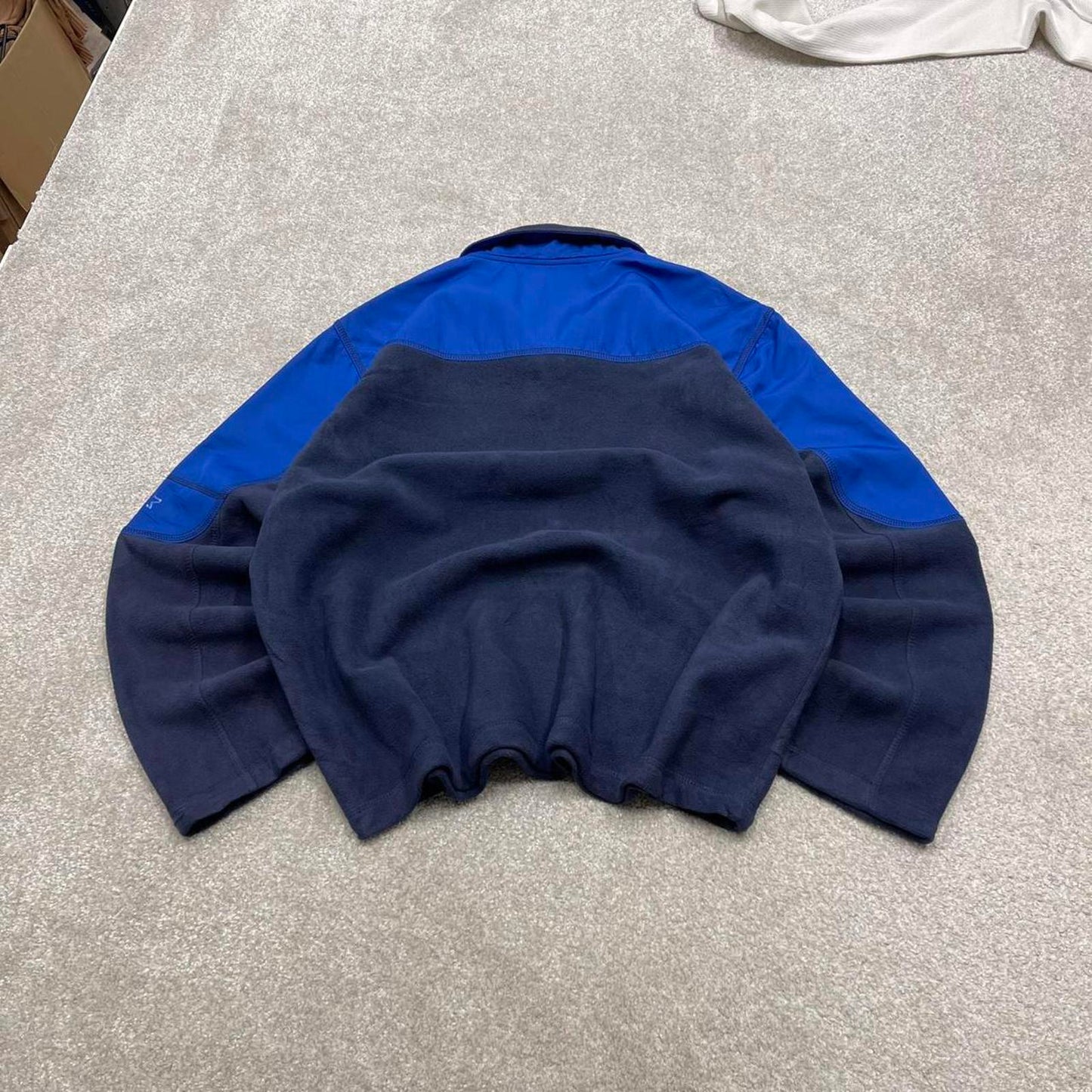 Y2k Starter technical fleece L men’s1/4 zip up navy blue 00s style autumn casual street