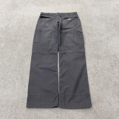 Carhartt carpenter pants relaxed y2k grey Loose straight leg skater style workwear pants