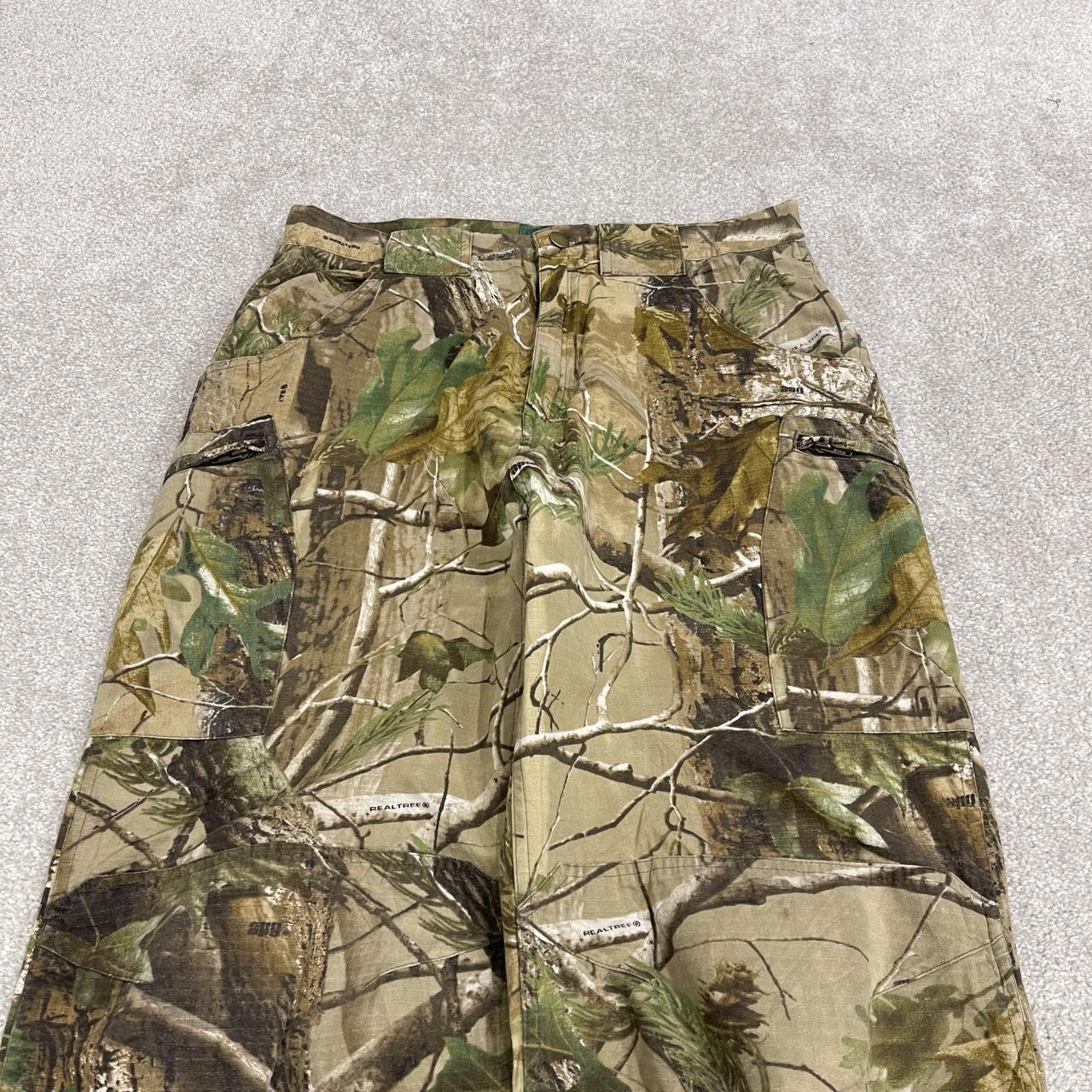 Cabela's Realtree baggy camo cargo pants wide leg khaki Loose floaty camouflage pattern trousers