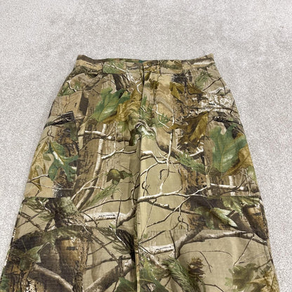 Cabela's Realtree baggy camo cargo pants wide leg khaki Loose floaty camouflage pattern trousers