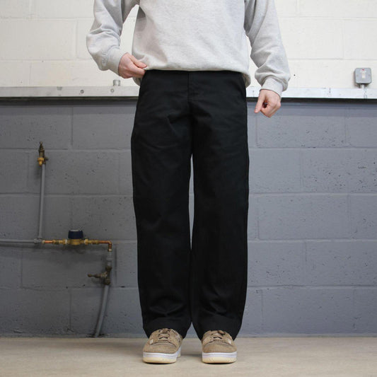 Y2K carhartt twill chino pants black Straight leg chino skate style workwear pants