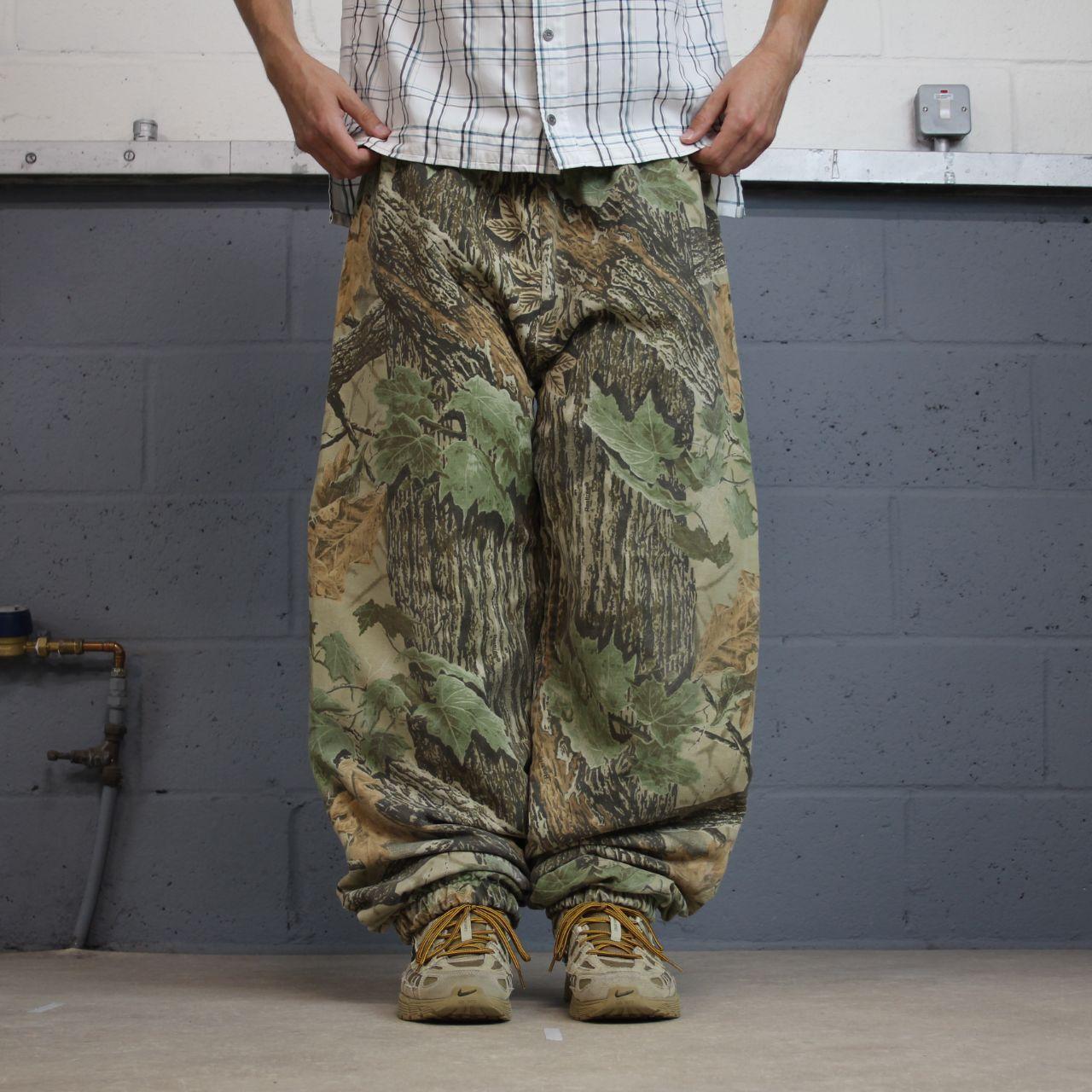 Baggy camo realtree jogger trousers hunting style Y2K khaki camouflage pattern outdoors trousers