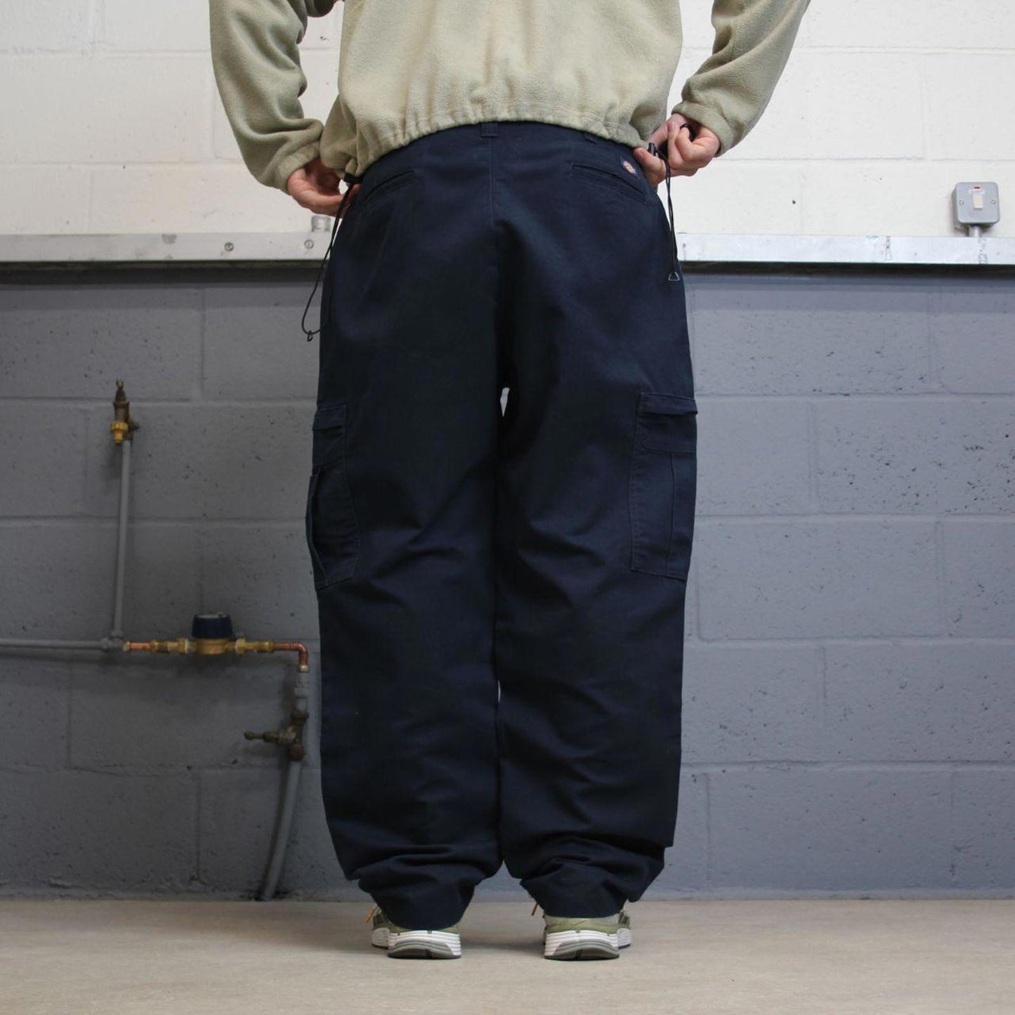 90s Dickies cargo trousers workwear W38L32 navy loose chino style skater cargo pants