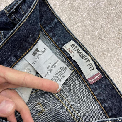 Y2k Levi's 505 jeans straight leg blue Casual denim pants red tab logo