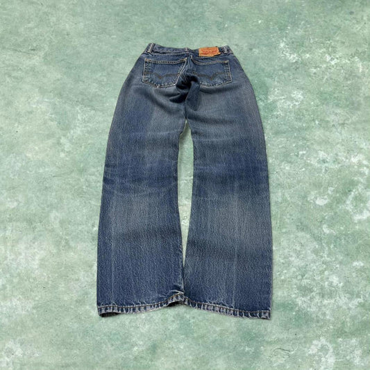 Vintage y2k Levi's 505 jeans blue Straight leg denim casual pants red tab logo