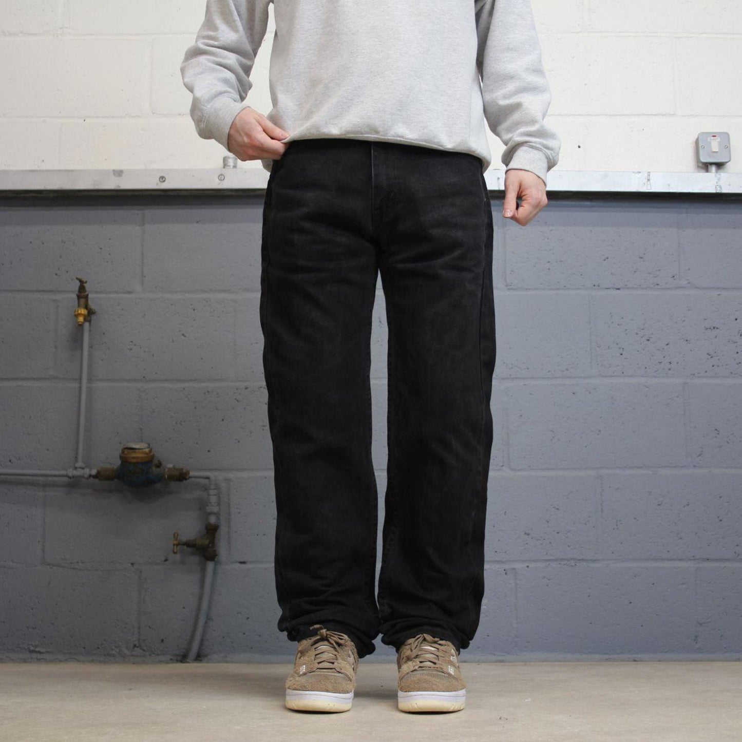 Black Levis 505 jeans y2k 90s style W34L34 red tab logo 5 pocket denim pants skater 100% cotton