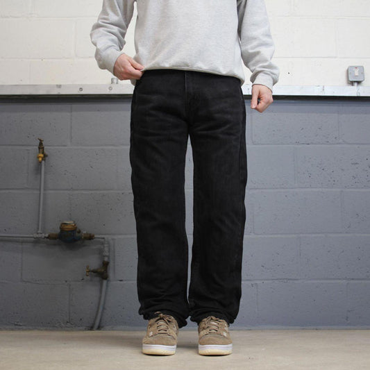 Black Levis 505 jeans y2k 90s style W34L34 red tab logo 5 pocket denim pants skater 100% cotton