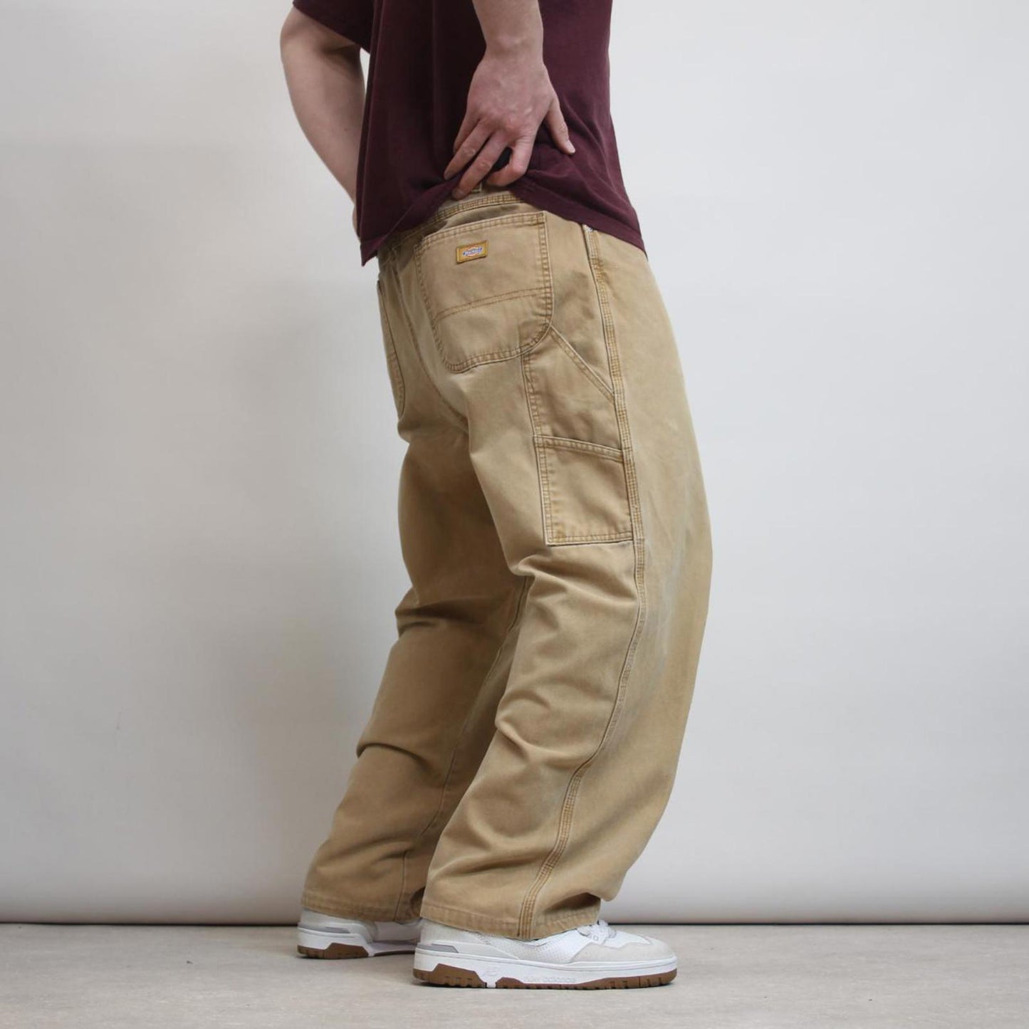 Dickies carpenter jeans W40 L29 Tan wide leg baggy canvas skate pants