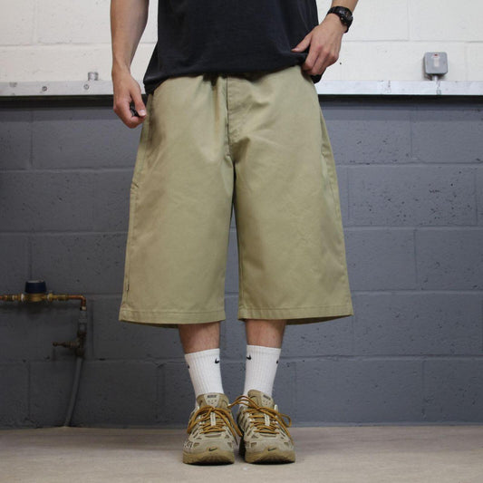 Dickies extra baggy chino shorts carpenter khaki Skater / surf style shorts long wide leg festival