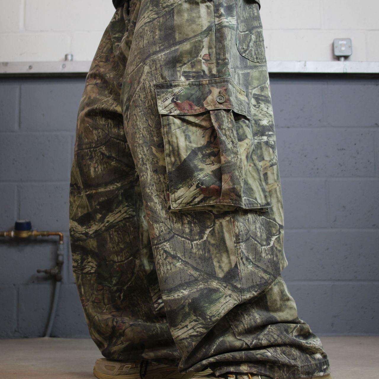 Baggy camo cargo pants y2k utility khaki Breakup Mossy Oak camouflage hunting wide leg cargos