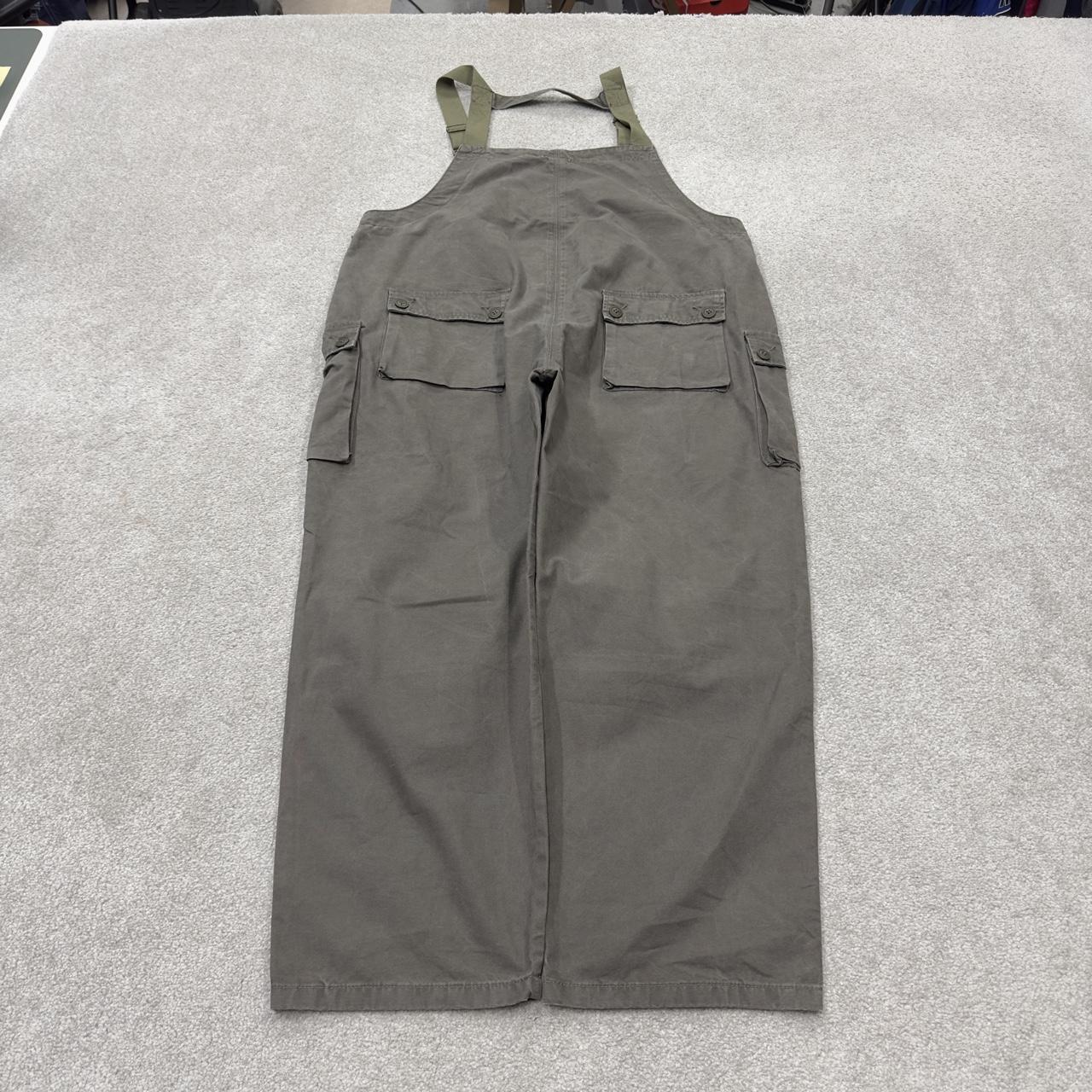 Vintage baggy utility dungarees 00s overalls khaki XXL festival skate wear