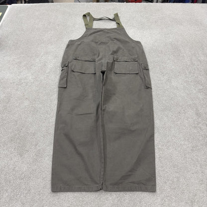 Vintage baggy utility dungarees 00s overalls khaki XXL festival skate wear