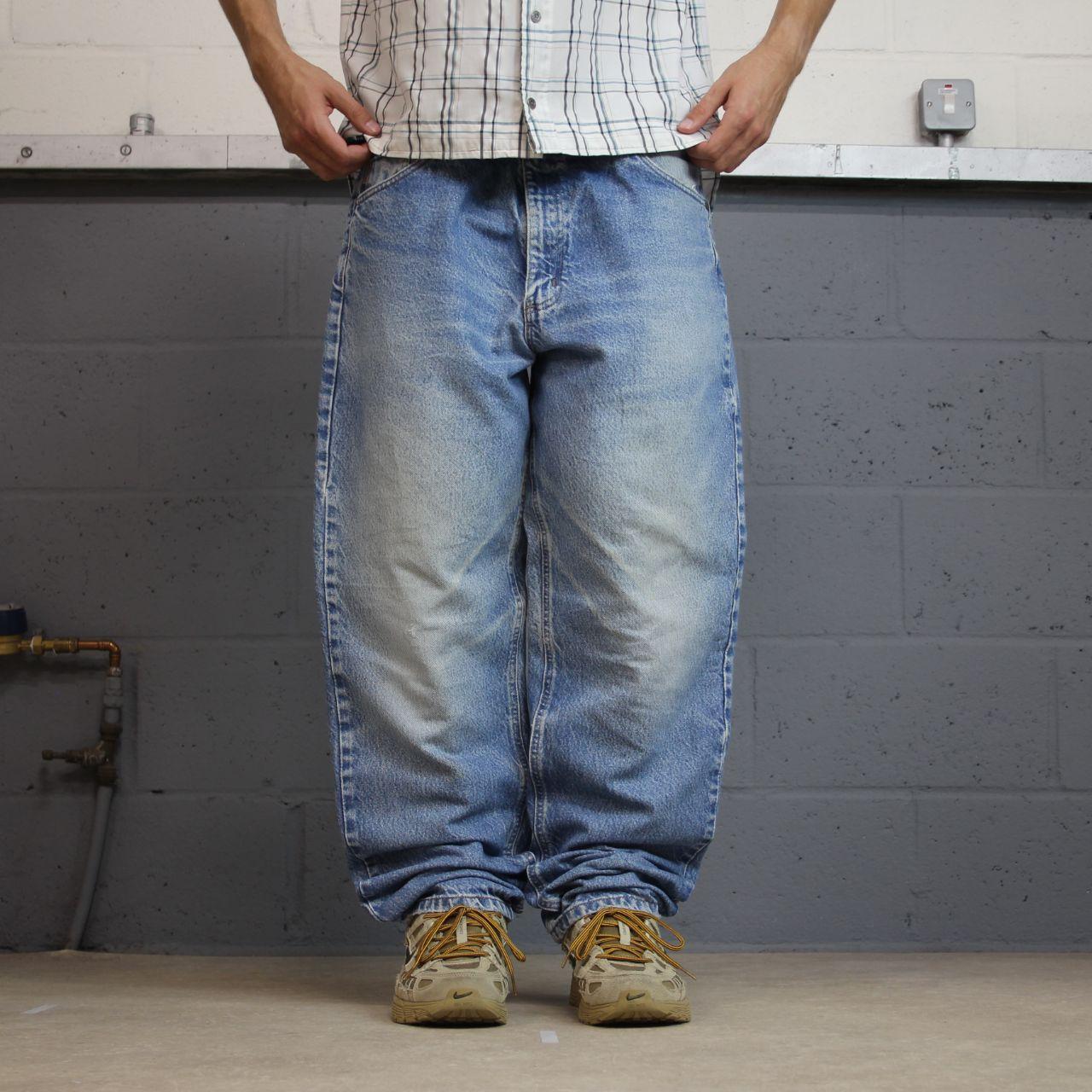 Vintage Carhartt jeans y2k relaxed washed blue denim Loose leg 100% cotton skater style workwear