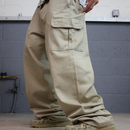 Red Kap vintage baggy wide leg cargo pants y2k khaki Loose fit skater chino work trousers