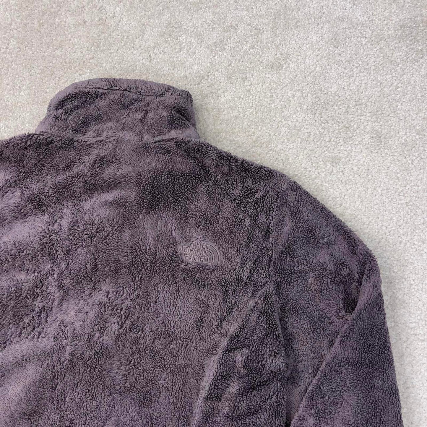 Y2K The North Face technical fleece M Grey Women's full zip teddy bear