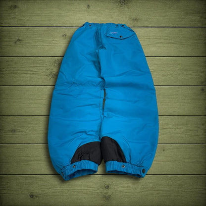 Columbia waterproof pants women's y2k blue insulated technical snow trousers