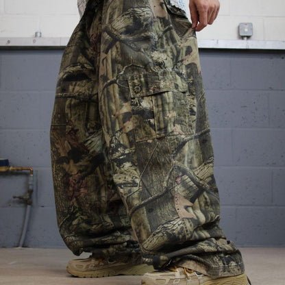 Wide leg baggy Russell outdoors camo cargo pants Y2K khaki outdoors hunting utility trousers