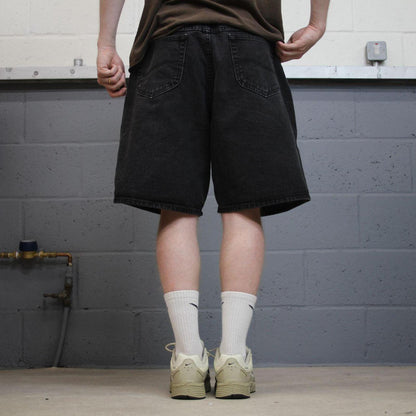 Baggy Lee denim Y2K shorts black Loose denim skate style summer shorts