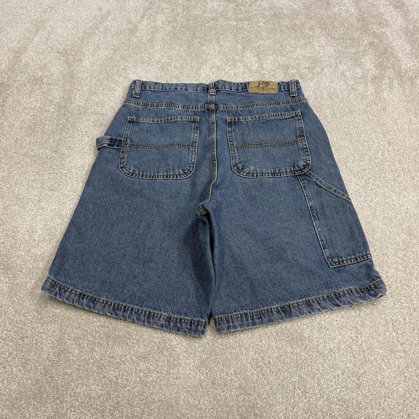Denim cargo shorts y2k carpenter blue Loose Full Blue skater cargo surf jorts