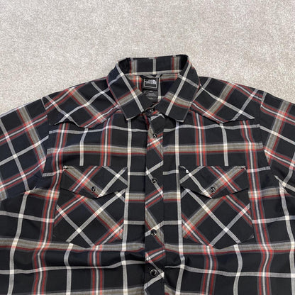 North Face checkered short sleeve shirt black TNF festival surf style check shirt button down summer