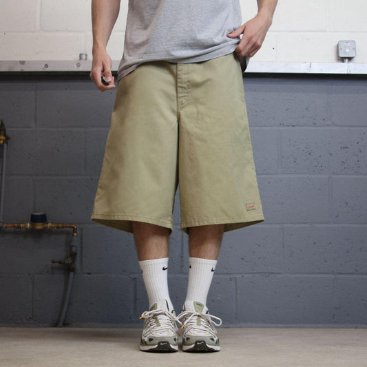 Dickies extra baggy carpenter shorts khaki Twill chino skater style shorts wide long leg