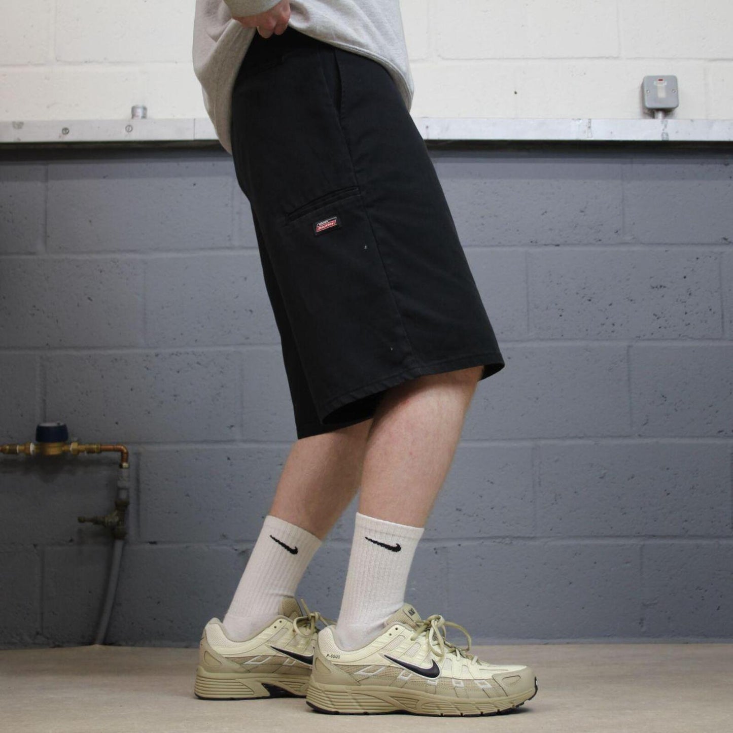 Dickies baggy carpenter shorts black Twill chino skater style shorts loose long leg