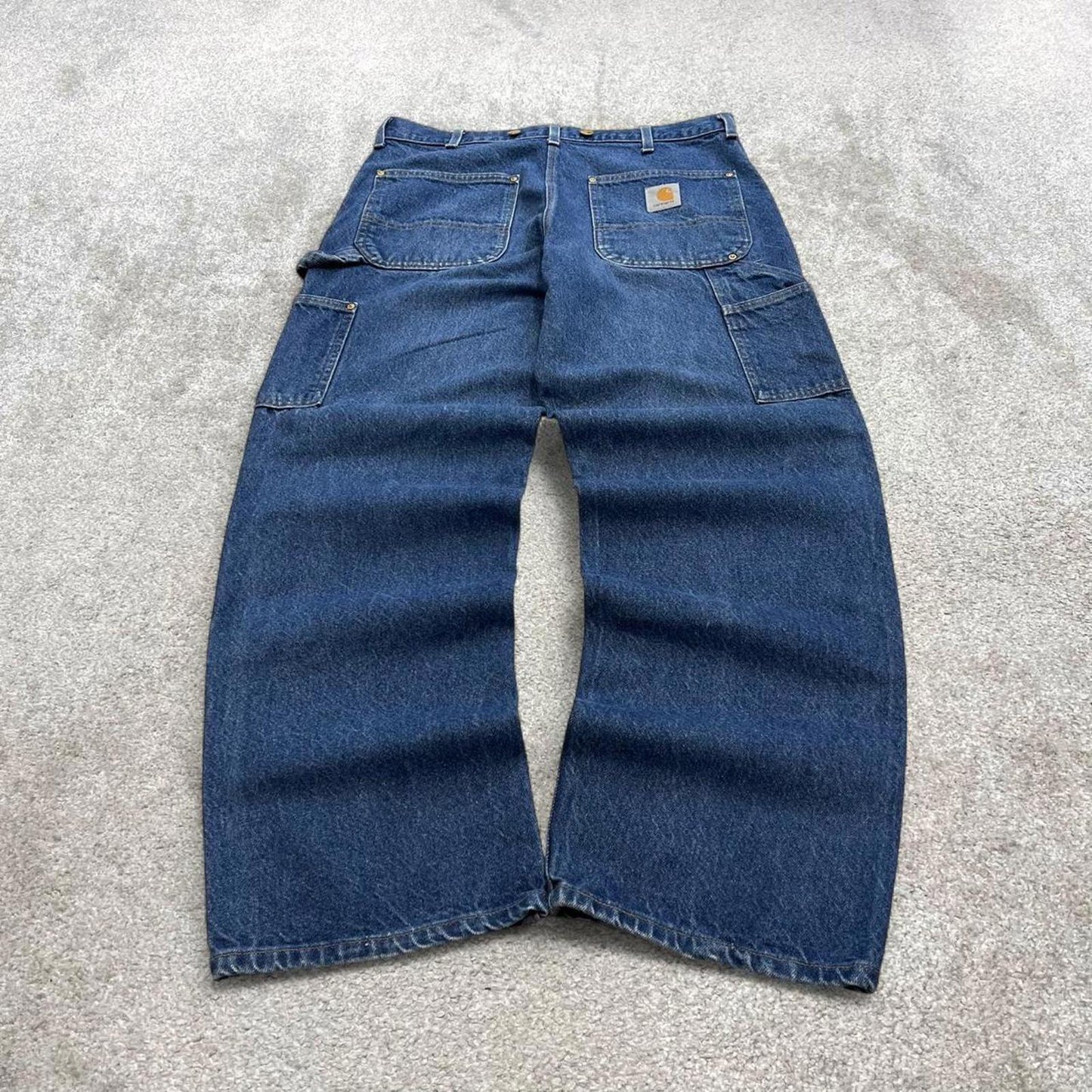 Carhartt double knee carpenter jeans W36L32 baggy blue denim 90s skater style work cargos