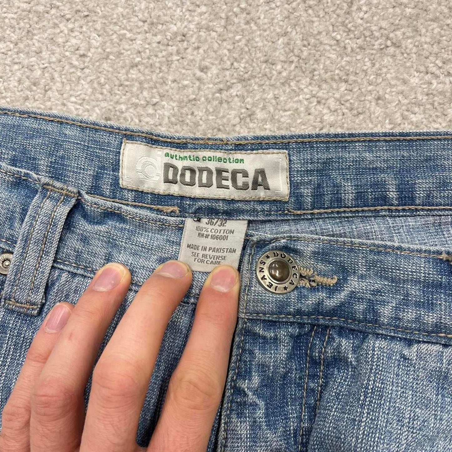 Y2K baggy Dodeca jeans wide leg blue Loose baggy fit Japanese style denim pants