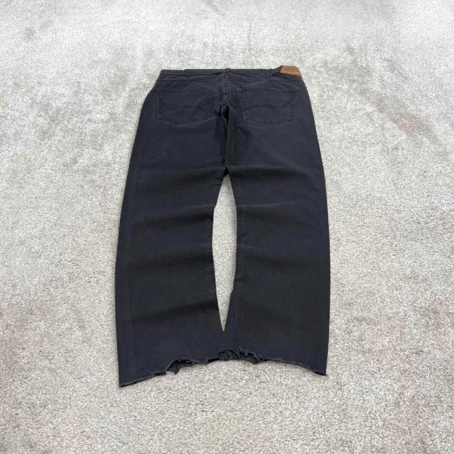 Dickies work pants slim fit faded black Straight skater style pants waist patch