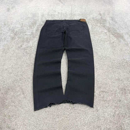 Dickies work pants slim fit faded black Straight skater style pants waist patch