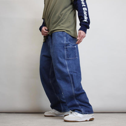 Denim carpenter skate jeans W42L29 loose Blue Real Work Wear cargo pants