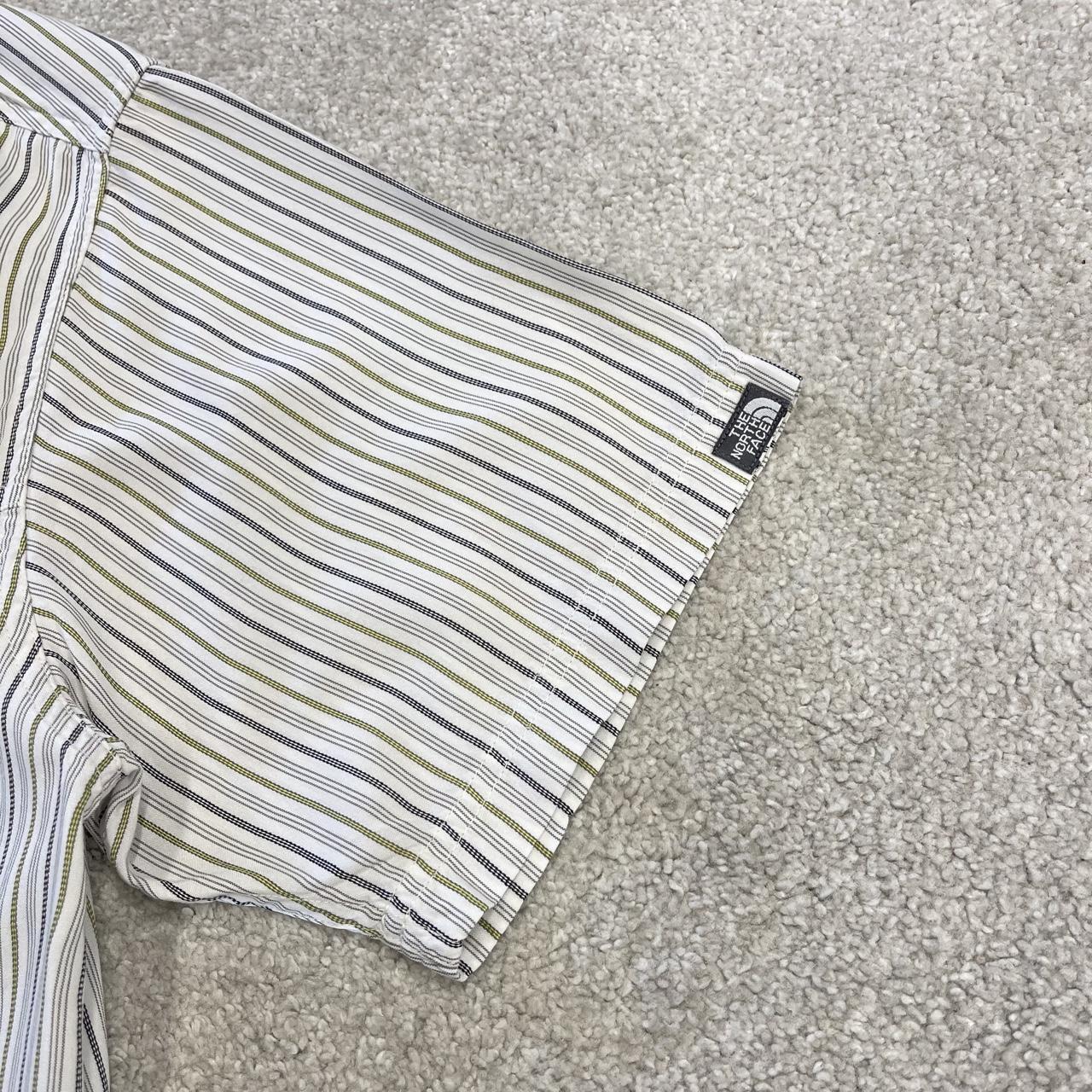 North Face striped short sleeve shirt white TNF Festival style surf check shirt