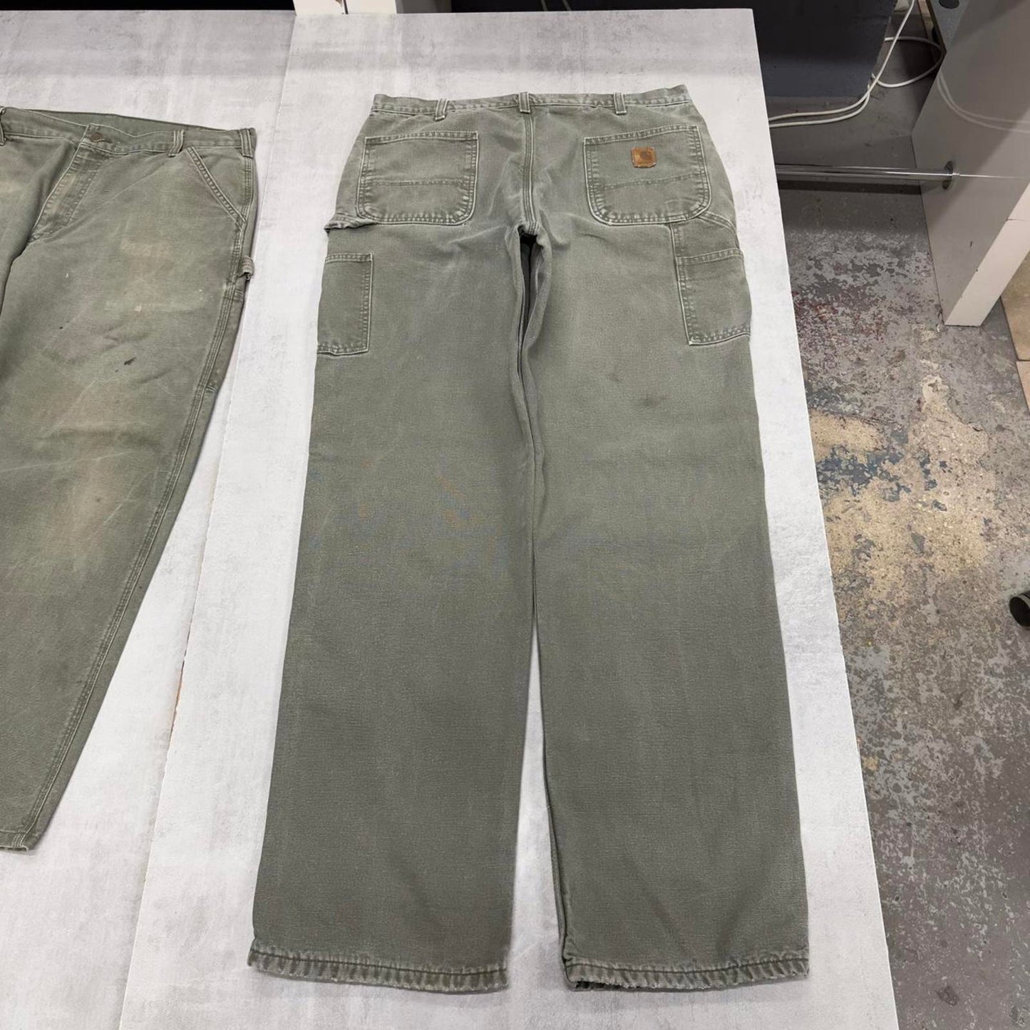 Baggy Carhartt carpenter jeans W36 L35 wide leg flannel lined 90s style skater cargos