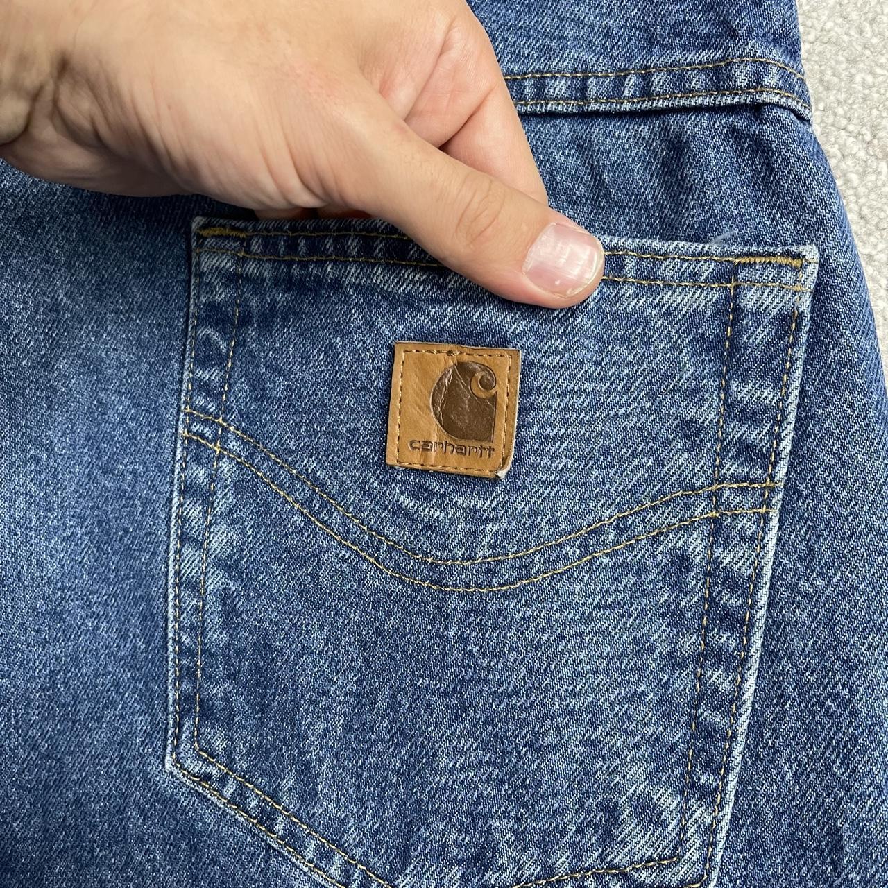 Carhartt jeans blue relaxed fit denim W38L32 thick 100% cotton denim workwear skate pants