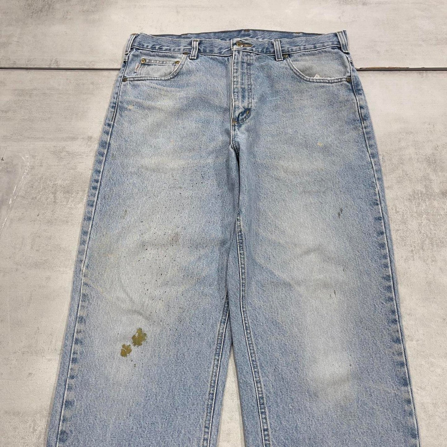 Mens Carhartt jeans W36 L34 loose thick 90s style denim jeans