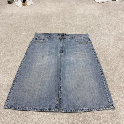 Y2k baggy Ecko Unltd shorts skater style blue Long wide leg summer festival jorts