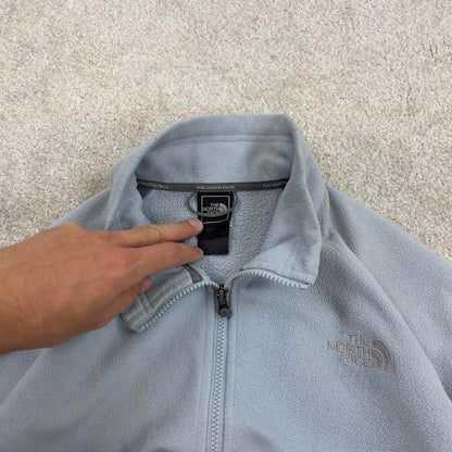 Blue North Face technical zip up fleece Small women's TNF y2k style autumn