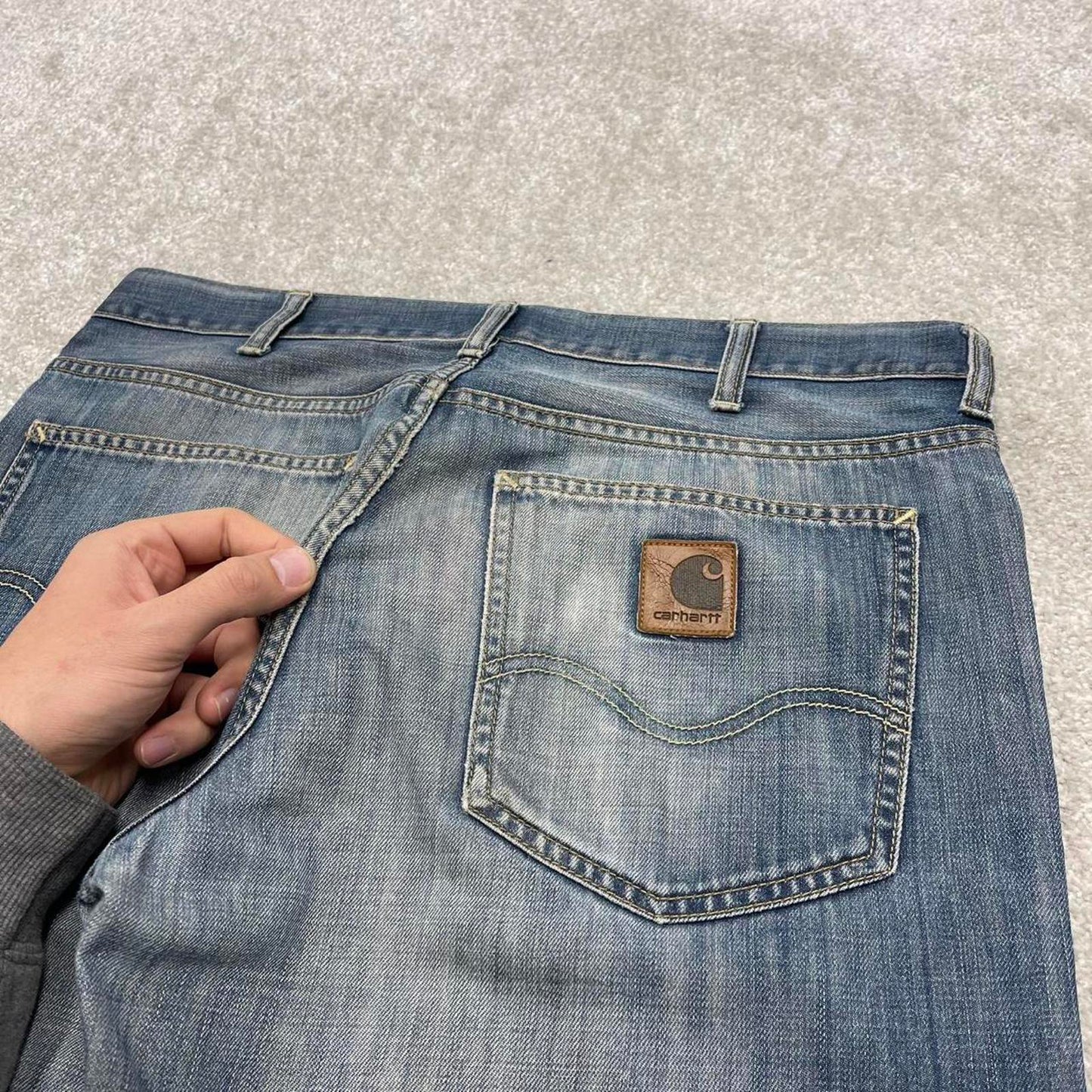 00s Carhartt jeans 90s skater style W32L32 blue denim 5 pocket workwear jeans