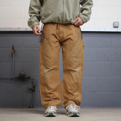Dickies carpenter pants tan cargos W38L30 90s skater style workwear cargo pants