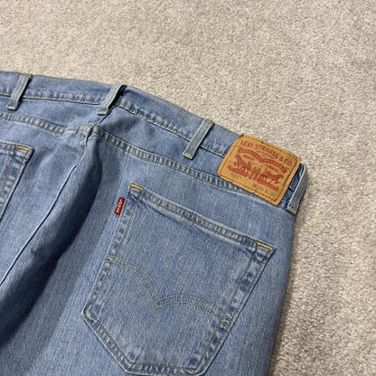 Levi’s 505 jeans Y2K W38L30 washed blue Levi’s straight leg surf style pants red tab logo